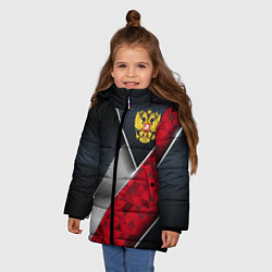 Куртка зимняя для девочки Red & black Russia, цвет: 3D-красный — фото 2