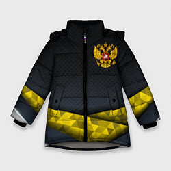 Зимняя куртка для девочки Золотой герб black gold