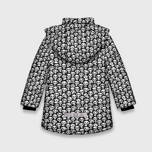 Зимняя куртка для девочки Череп со зрачками / 3D-Черный – фото 2