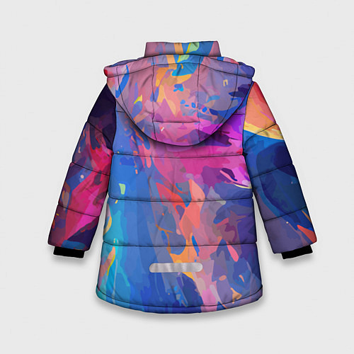 Зимняя куртка для девочки Splash of colors / 3D-Черный – фото 2