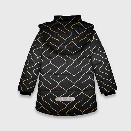 Зимняя куртка для девочки Black Gold - Лабиринт / 3D-Черный – фото 2