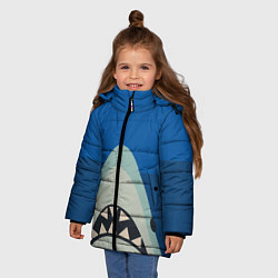 Куртка зимняя для девочки Монстр Океана, цвет: 3D-светло-серый — фото 2