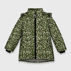 Зимняя куртка для девочки Милитари круг мини