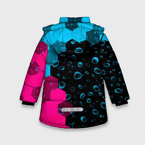 Зимняя куртка для девочки Infiniti - neon gradient: по-вертикали / 3D-Черный – фото 2