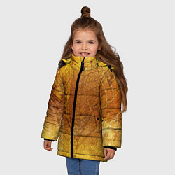 Куртка зимняя для девочки Осенний узор, цвет: 3D-светло-серый — фото 2