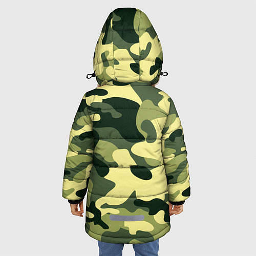 Зимняя куртка для девочки Камуфляж милитари / 3D-Светло-серый – фото 4