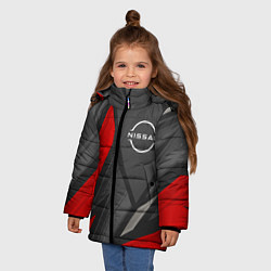 Куртка зимняя для девочки Nissan sports racing, цвет: 3D-черный — фото 2