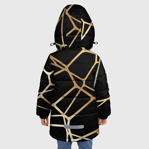 Зимняя куртка для девочки Золотая сеть / 3D-Красный – фото 4
