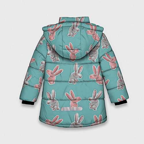 Зимняя куртка для девочки Кролли / 3D-Светло-серый – фото 2