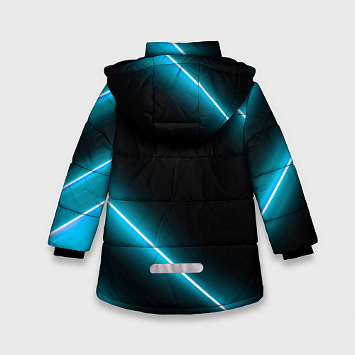 Зимняя куртка для девочки Lexus неоновые лампы / 3D-Черный – фото 2