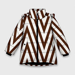 Зимняя куртка для девочки Геометрические треугольные линии