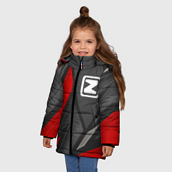 Куртка зимняя для девочки Zotye sports racing, цвет: 3D-черный — фото 2
