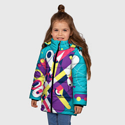 Куртка зимняя для девочки Просто красивый фон, цвет: 3D-светло-серый — фото 2