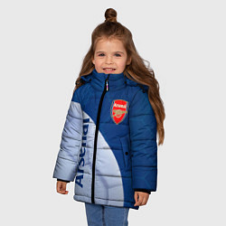 Куртка зимняя для девочки Arsenal Мяч, цвет: 3D-красный — фото 2