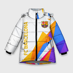 Зимняя куртка для девочки Barcelona абстракция цветные геометрии