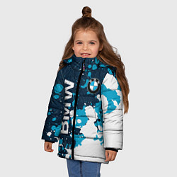 Куртка зимняя для девочки Bmw Краска, цвет: 3D-светло-серый — фото 2