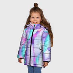 Куртка зимняя для девочки Необычные конфеты, цвет: 3D-красный — фото 2