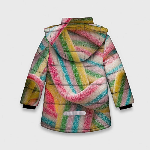 Зимняя куртка для девочки Мармеладная лента / 3D-Светло-серый – фото 2