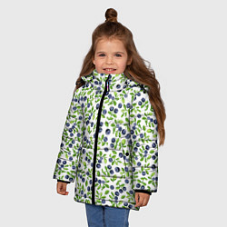 Куртка зимняя для девочки Лесная черника, цвет: 3D-светло-серый — фото 2