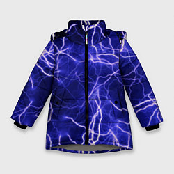Куртка зимняя для девочки Многочисленные молнии, цвет: 3D-светло-серый