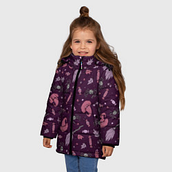 Куртка зимняя для девочки Магия и волшебство, цвет: 3D-черный — фото 2