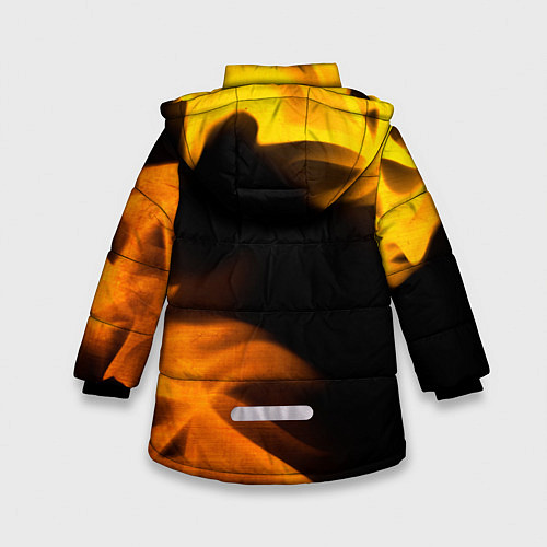 Зимняя куртка для девочки GTA - gold gradient: надпись, символ / 3D-Черный – фото 2