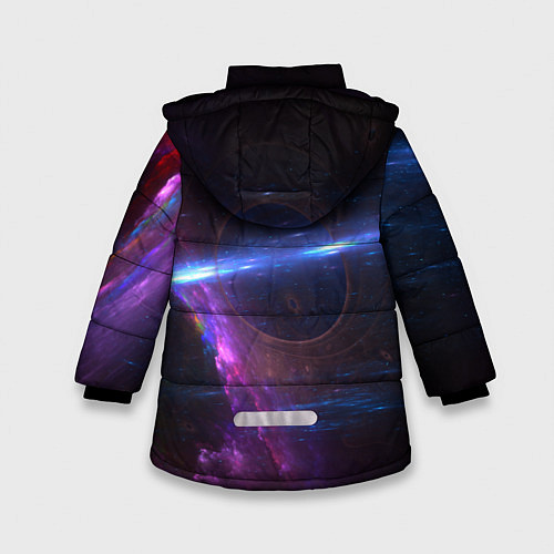 Зимняя куртка для девочки Принт Deep космос / 3D-Черный – фото 2