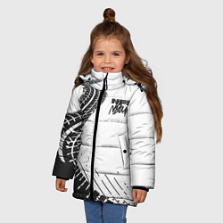 Куртка зимняя для девочки NFS Unbound следы резины, цвет: 3D-черный — фото 2
