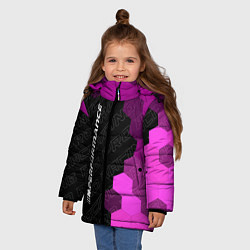 Куртка зимняя для девочки BMW pro racing: по-вертикали, цвет: 3D-черный — фото 2