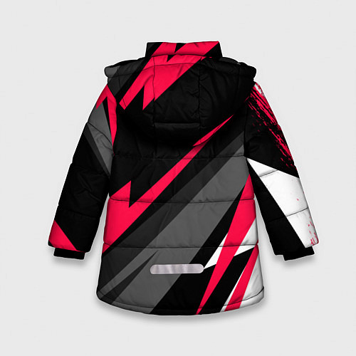 Зимняя куртка для девочки Lamborghini fast lines / 3D-Черный – фото 2