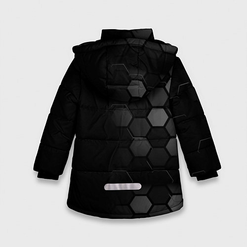 Зимняя куртка для девочки Geometry Dash game / 3D-Черный – фото 2