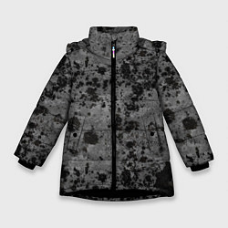 Куртка зимняя для девочки Камуфляж Metro, цвет: 3D-черный