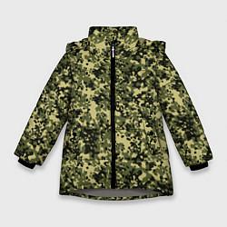 Куртка зимняя для девочки Камуфляж Flecktarn Jeitai, цвет: 3D-светло-серый