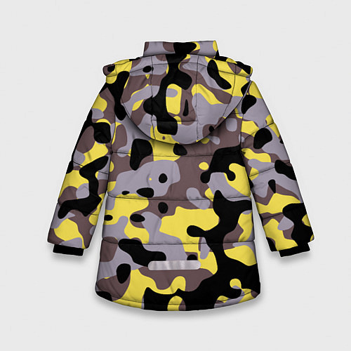 Зимняя куртка для девочки Камуфляж Yellow Stinger / 3D-Черный – фото 2