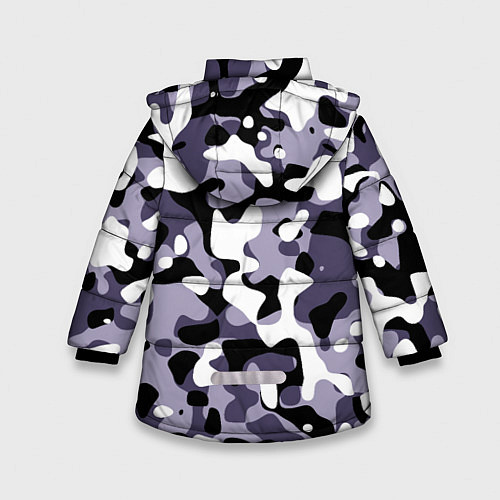 Зимняя куртка для девочки Камуфляж Common City / 3D-Черный – фото 2