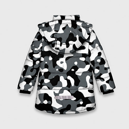 Зимняя куртка для девочки Камуфляж Concrete Jungle / 3D-Черный – фото 2