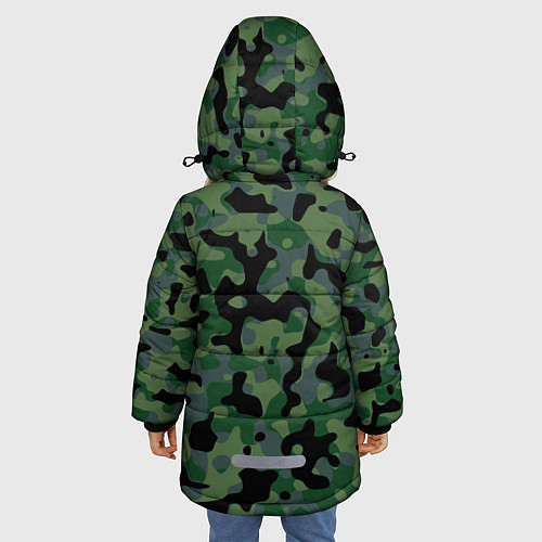 Зимняя куртка для девочки Камуфляж WW2 Tropics Verdant / 3D-Светло-серый – фото 4