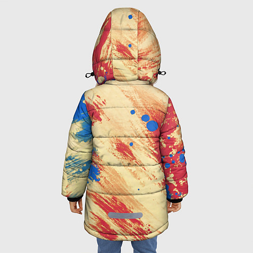 Зимняя куртка для девочки Палитра / 3D-Красный – фото 4