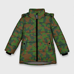 Куртка зимняя для девочки Камуфляж WW2 Soviet, цвет: 3D-светло-серый
