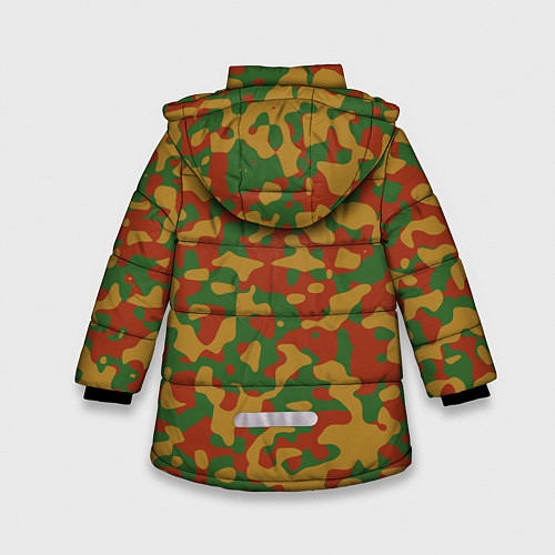 Зимняя куртка для девочки Камуфляж WW2 German / 3D-Черный – фото 2