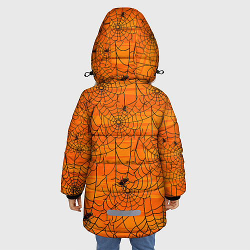 Зимняя куртка для девочки Паучье логово / 3D-Красный – фото 4
