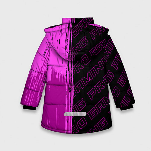 Зимняя куртка для девочки Poppy Playtime pro gaming: по-вертикали / 3D-Черный – фото 2
