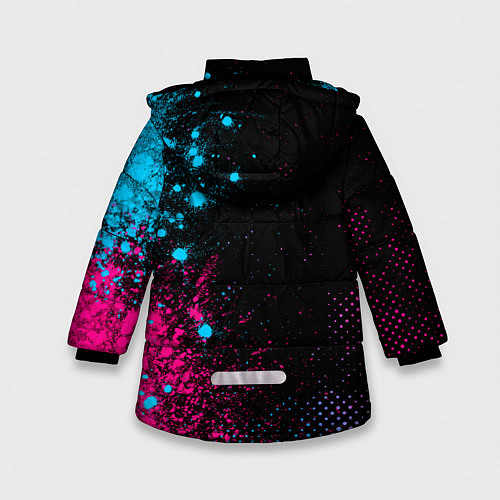Зимняя куртка для девочки Manchester City - neon gradient: по-вертикали / 3D-Черный – фото 2
