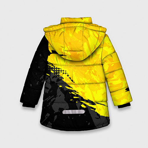 Зимняя куртка для девочки Black and yellow / 3D-Красный – фото 2