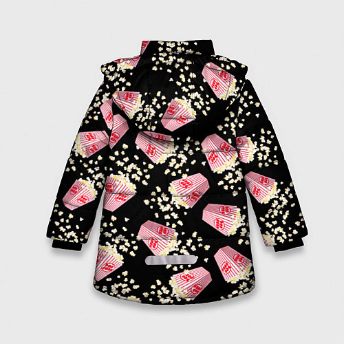 Зимняя куртка для девочки Попкорн / 3D-Черный – фото 2