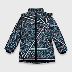Зимняя куртка для девочки Абстрактное множество технологичных связей