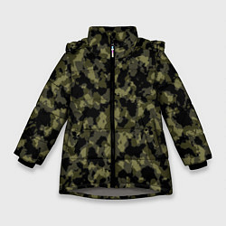 Куртка зимняя для девочки Камуфляж, цвет: 3D-светло-серый