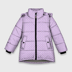 Куртка зимняя для девочки Вязаное полотно - Розовое, цвет: 3D-светло-серый