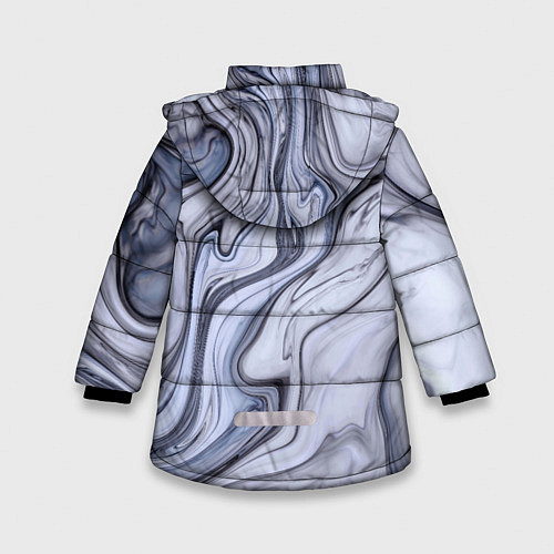 Зимняя куртка для девочки Чёрная акварель / 3D-Черный – фото 2