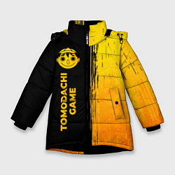 Куртка зимняя для девочки Tomodachi Game - gold gradient: по-вертикали, цвет: 3D-черный